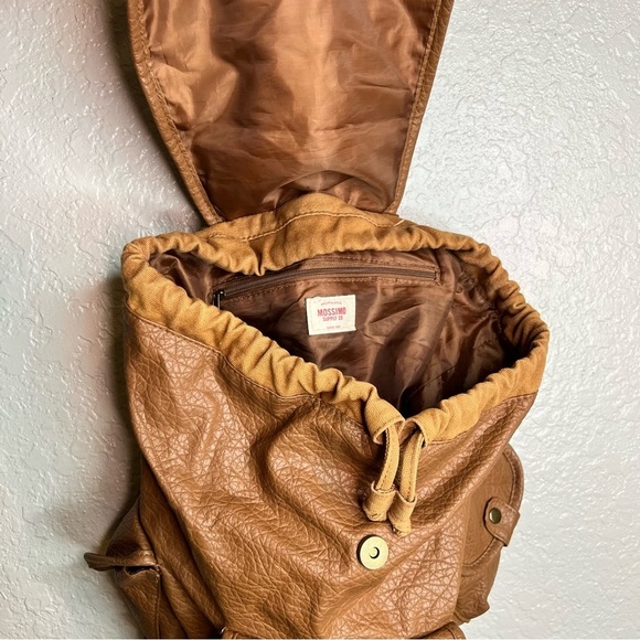 Brown Faux Leather Backpack Bag - Picture 9 of 11
